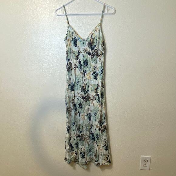 Vintage Diane Von Furstenburg Floral Midi Slip Dress Size 4 - Picture 4 of 8